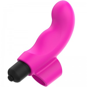 Neon pink mini finger vibrator from OHMAMA