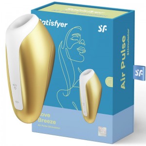 LOVE BREEZE Air Pulse clitoral sucker yellow gold by SATISFYER