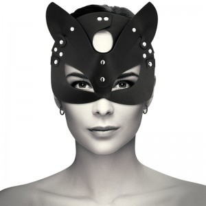 Faux leather mask with cat ears by COQUETTE