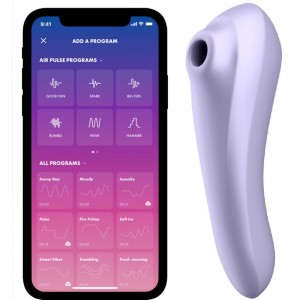 Air Pulse DUAL PLEASURE Lilac Stimulator and Vibrator by SATISFYER