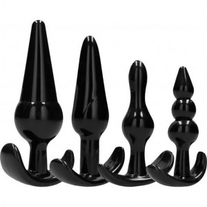 Set of 4 anal plugs with various shapes from Addicted Toys