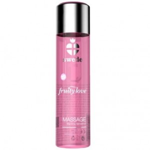 Strawberry aroma massage oil with Champagne with warm effect from the FRUITY LOVE series 60 ml by SWEDE
