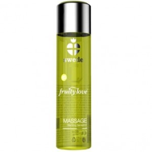 Vanilla and pear aroma massage oil with warm effect from the FRUITY LOVE series 60 ml by SWEDE