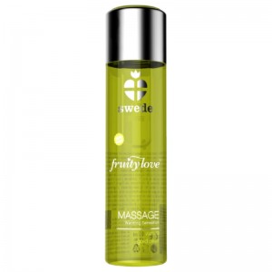 Vanilla and pear aroma massage oil with warm effect from the FRUITY LOVE series 120 ml by SWEDE