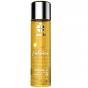 Tropical fruit and honey aroma massage oil with warm effect from the FRUITY LOVE series 60 ml by SWEDE