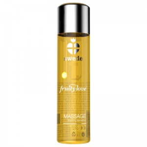Tropical fruit and honey aroma massage oil with warm effect from the FRUITY LOVE series 120 ml by SWEDE