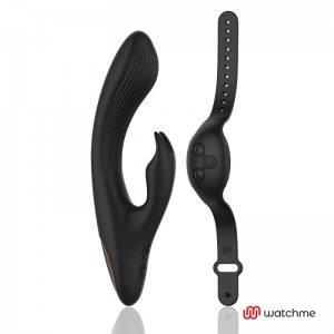Black Rabbit and G-Spot Vibrator with Remote Control WATCHME by ANNE'S DESIRE