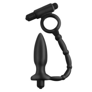 Vibrating cock ring and anal plug from the Anal Fantasy collection by PIPEDREAM
