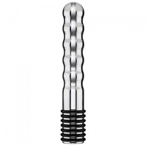 Aluminum wave dildo with electrostimulation contacts from ELECTRASTIM