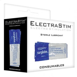 Pack of 10 sachets of sterile lubricant from ELECTRASTIM