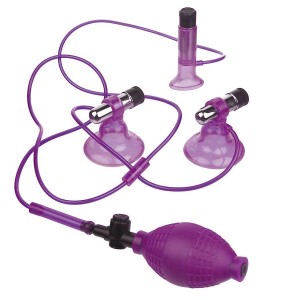 Vibrating clitoral and nipple stimulator Triple Suckers from the FETISH FANTASY series by PIPEDREAM