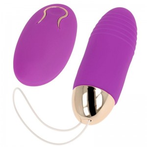 Purple vibrating egg with remote control from OHMAMA