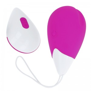 Lilac and white vibrating egg with remote control by OHMAMA