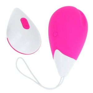 Pink/White vibrating egg with remote control by OHMAMA