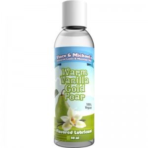 VINCE & MICHAEL'S pear and vanilla scented lubricant and massage oil 50 ml