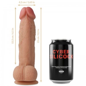 CYBER SILICOCK's SAUL 21 x 4.2 cm ultra-realistic cock dildo