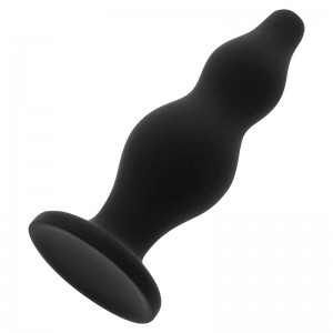Black shaped anal plug 12 x 3,7 cm by OHMAMA