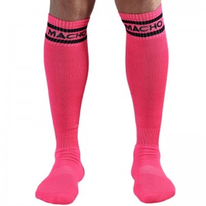 Men's pink long socks One size fits all by MACHO