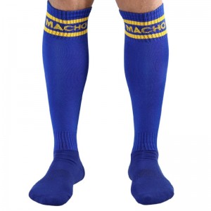Men's blue long socks One size fits all by MACHO