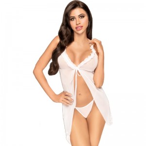 Delicate White Babydoll from the AFTER SUNSET Collection Size S/M by PENTHOUSE
