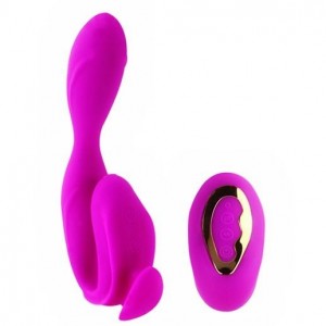 COLBERT Purple vibrator and massager with remote control by PRETTY LOVE