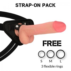 ROCK ARMY strap-on harness with realistic silicone dildo KINGCOBRA 24 cm