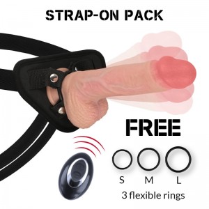 Sling with 22 cm APACHE Silicone Vibrator and Remote Control by ROCK ARMY