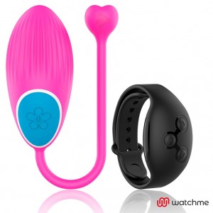Fuchsia/Black vibrating egg with remote control WATCHME by WEARWATCH