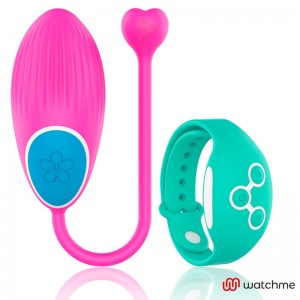 Fuchsia/Aquamarine vibrating egg with remote control WATCHME by WEARWATCH