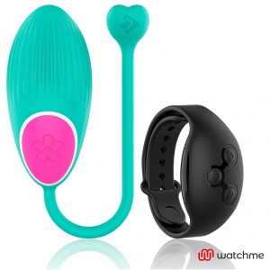 Aquamarine/Black vibrating ovule with remote control WATCHME by WEARWATCH