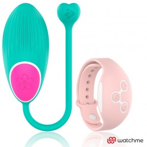 Aquamarine/Pink vibrating egg with remote control WATCHME by WEARWATCH