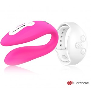 Dual vibrator with remote control WATCHME Fuchsia/White by WEARWATCH