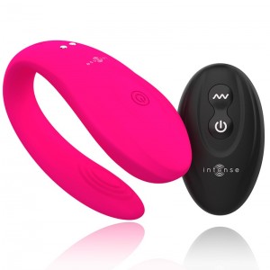 Dual stimulator vibrator for the couple "BRUNO" pink by INTENSE