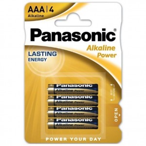 Batterie alcaline mini-stilo AAA LR03 4 unità di PANASONIC