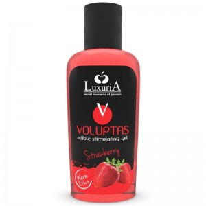 Edible massage gel with heat effect "VOLUPTAS" Strawberry flavor 100 ml by LUXURIA
