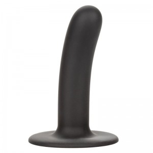 Smooth curved silicone dildo "BOUNDLESS" 12 cm suitable for harnesses by CALEXOTICS