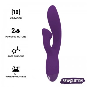 Vibratore rabbit  e G-Spot flessibile REWOFUN di REWOLUTION