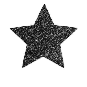 Copricapezzoli stella nero/argentato della serie FLASH di BIJOUX INDISCRETS