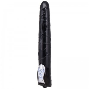Classic Realistic Vibrator with up-and-down motion LONG JOHN Black by SEVEN CREATION