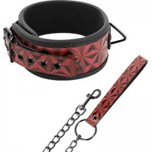 Faux leather collar with leash from the BEGME RED EDITION series.