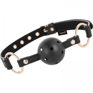 Breathable ball gag and gold trim from COQUETTE's Fantasy Series
