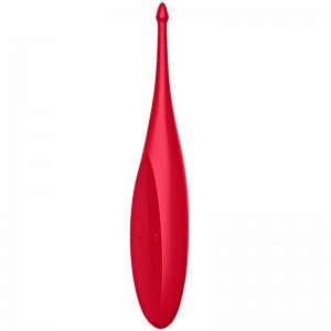 Stimolatore clitoride vibrante TWIRLING FUN TIP Rosso di SATISFYER
