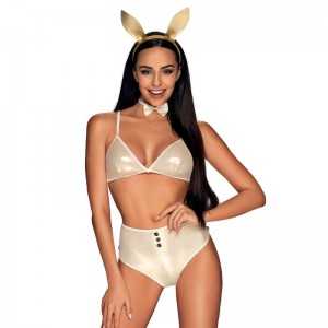 Sexy bunny suit from the NEO GOLDES collection Size S/M by OBSESSIVE