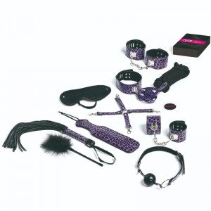 BDSM Master & Slave Kit with 13 Purple Accessories by TEASE & PLEASE