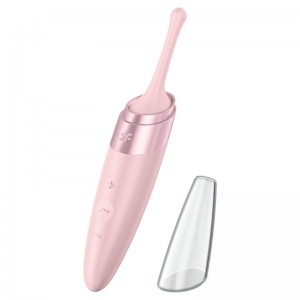 TWIRLING DELIGHT Clit Tip pink clitoral stimulator from SATISFYER