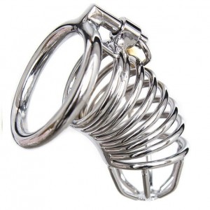 Steel Ring Chastity Cage Size S by OHMAMA