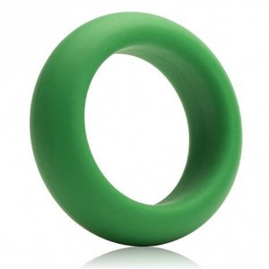 Green silicone phallic ring of medium stretch from JE JOUE