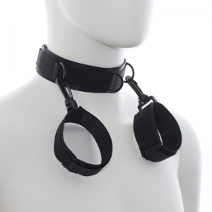 Nylon collar with cuffs by OHMAMA FETISH