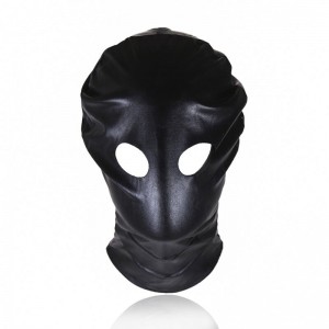 Black hood for fetish games without mouth hole by OHMAMA