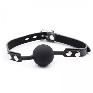 Silicone Ball Gag with Faux Leather Belt by OHMAMA FETISH